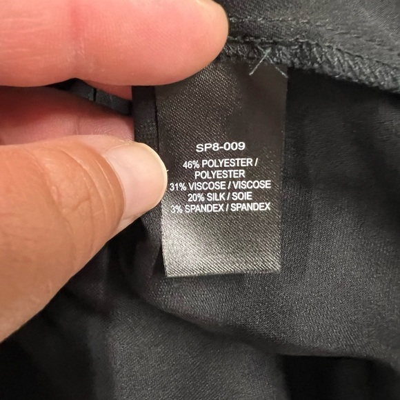 Self Portrait Womens Black Silk Blend Floral Lace Off The Shoulder Blouse US 6 - Picture 10 of 10